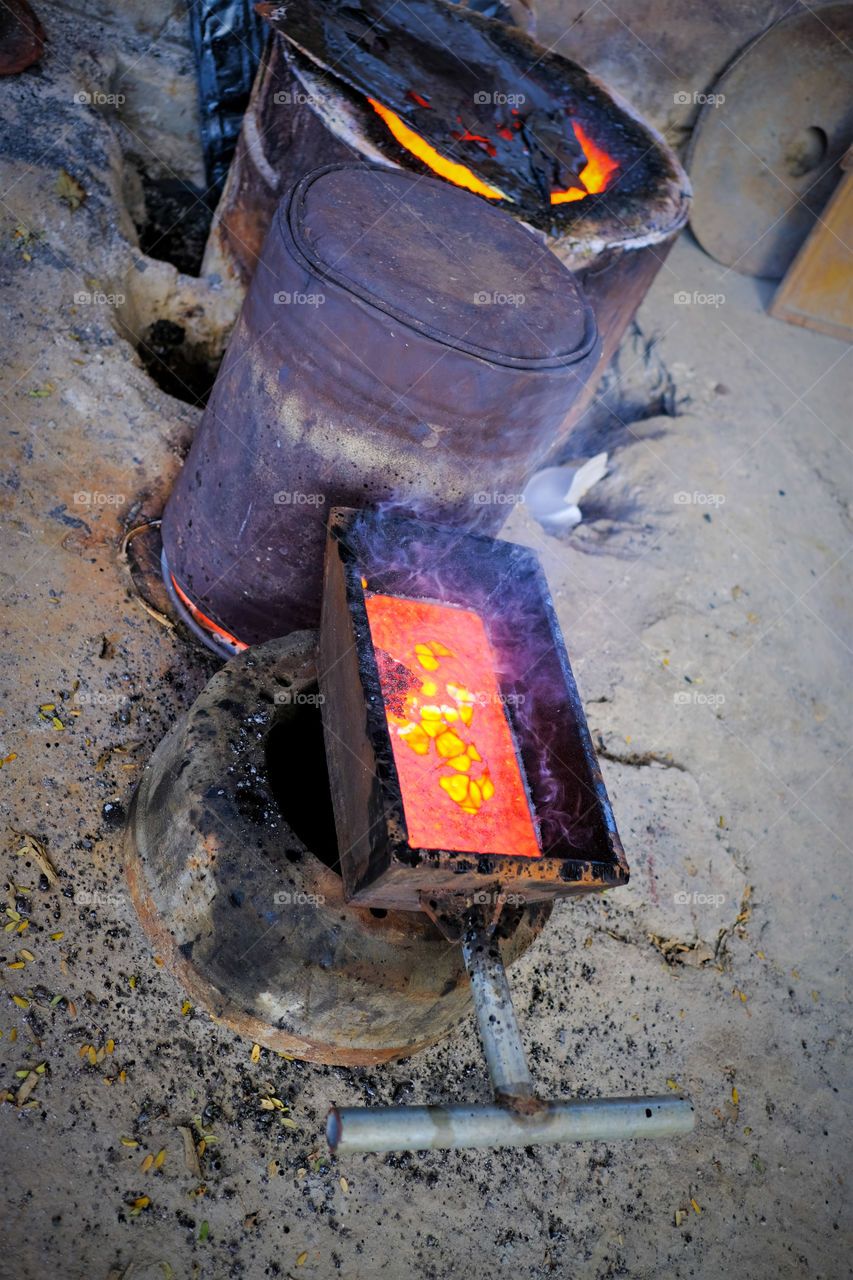 Gold smelting