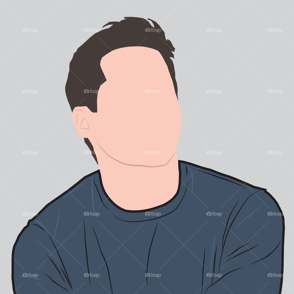 illustration of a faceless man