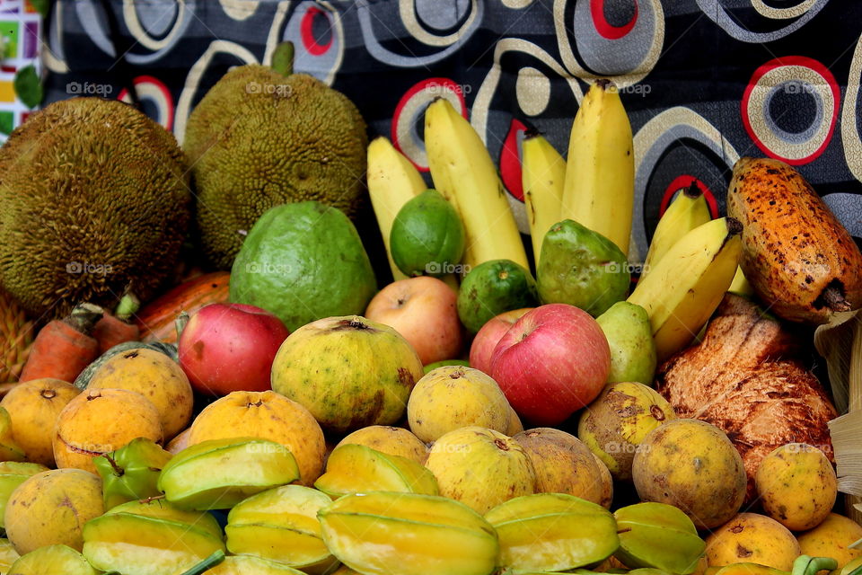 The delicious tropical fruits