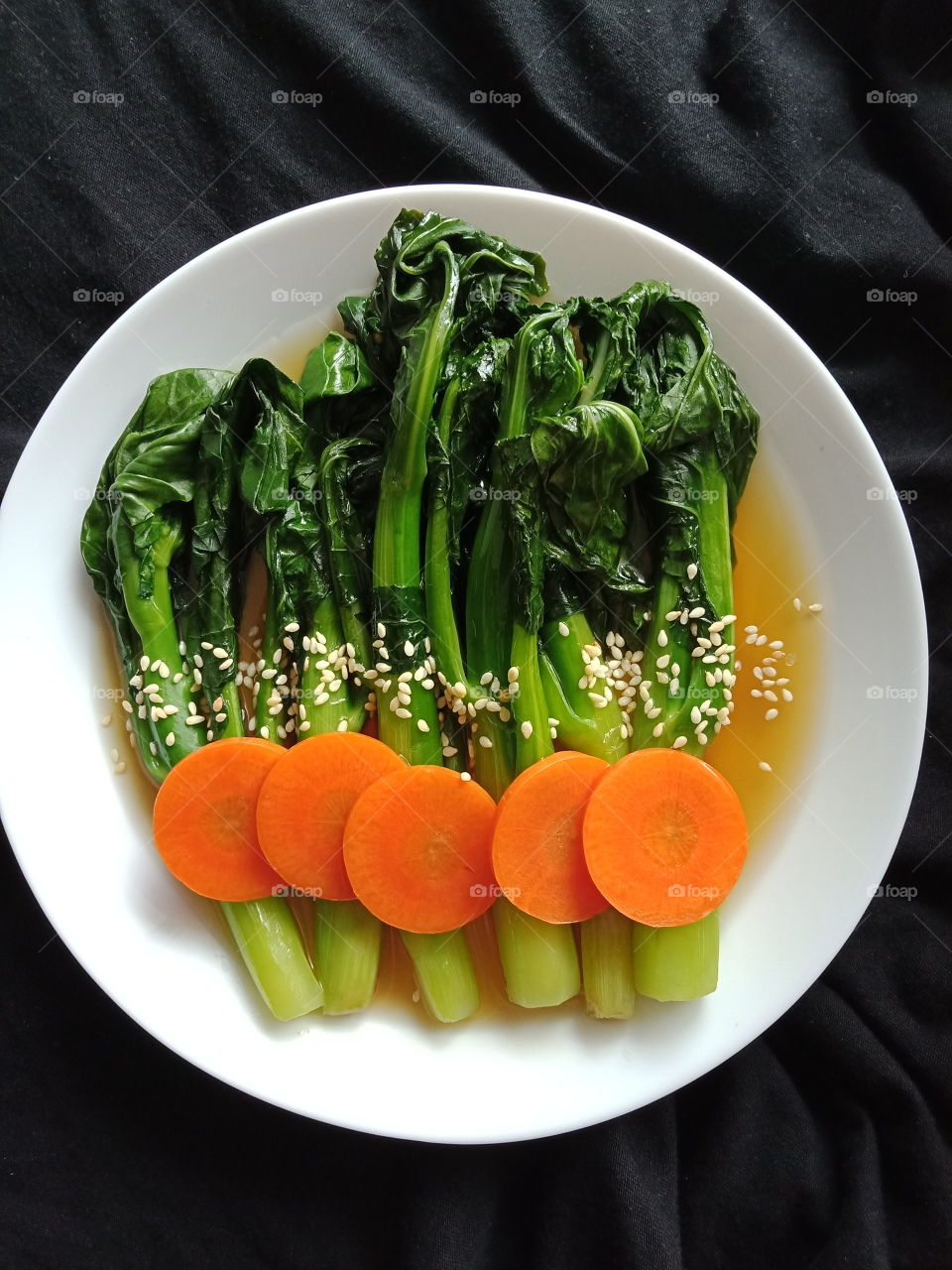 Healthy dish with Kale and carrot