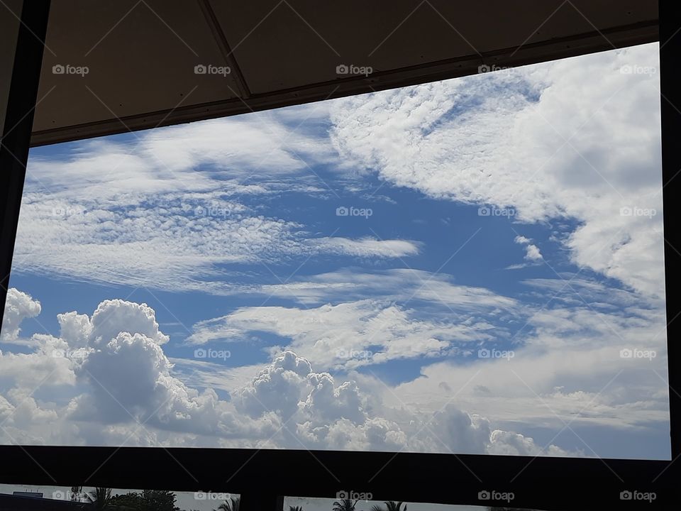 Beauty of sky through a window