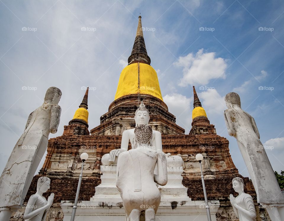 Wat Yai Chimongkol formerly named "Wat Pa Keaw" or "Wat Chao Thai" Located at Aytthaya Thailand. Highlights of the Temple is the big Pagoda is located on the East side of Ayutthaya.