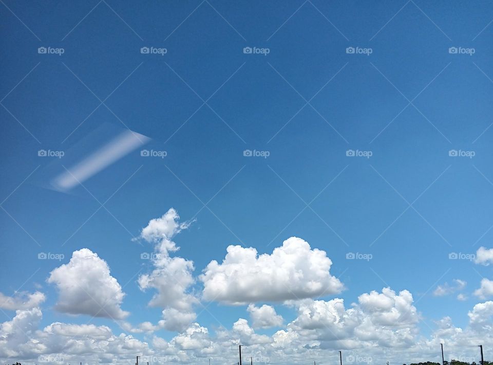 Beautifully shaped clouds in the sky