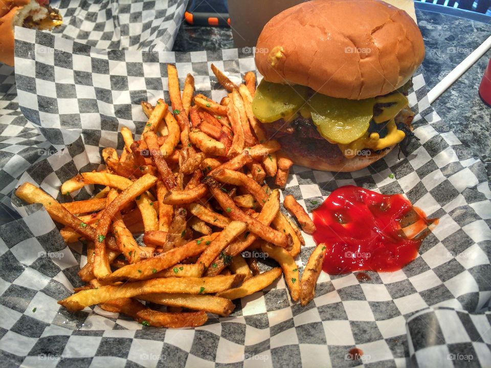 burger & french fries