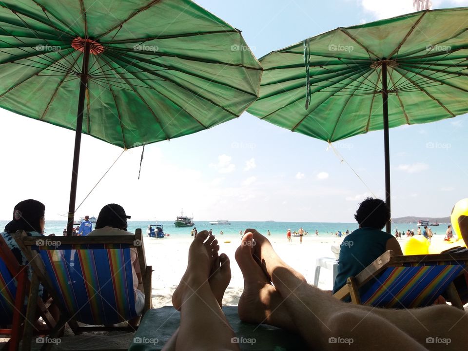 happy day in the beach