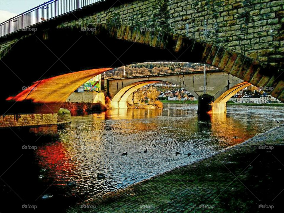 Brücke in Wasserbillig bei Luxemburg
