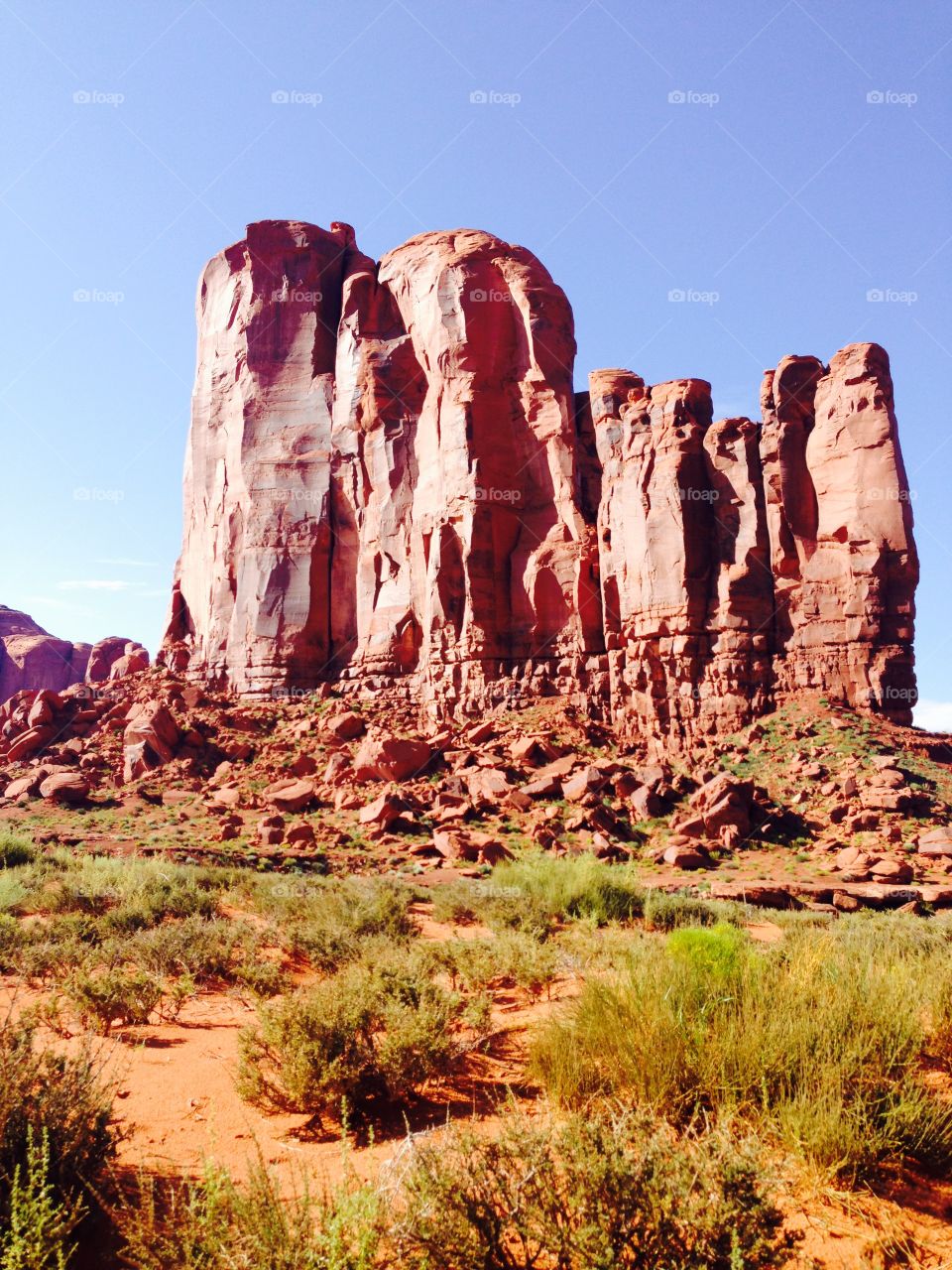 A big red rock in the monument valley tribal park