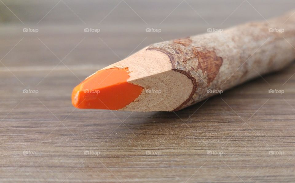 Pencil on wooden table