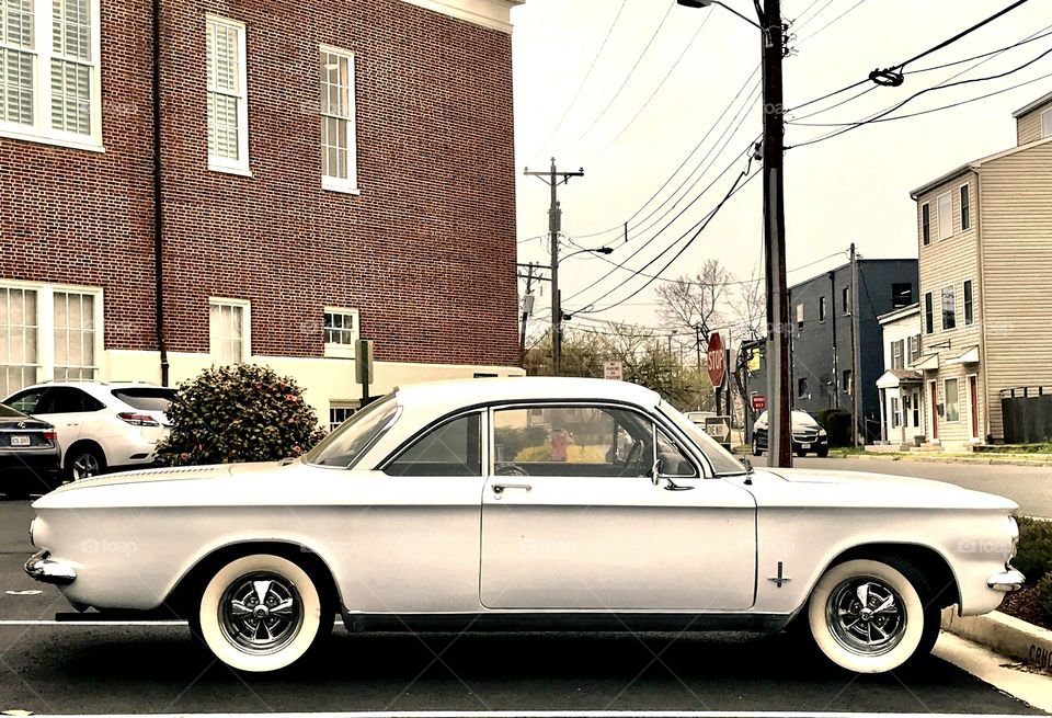 White antique classic automobile