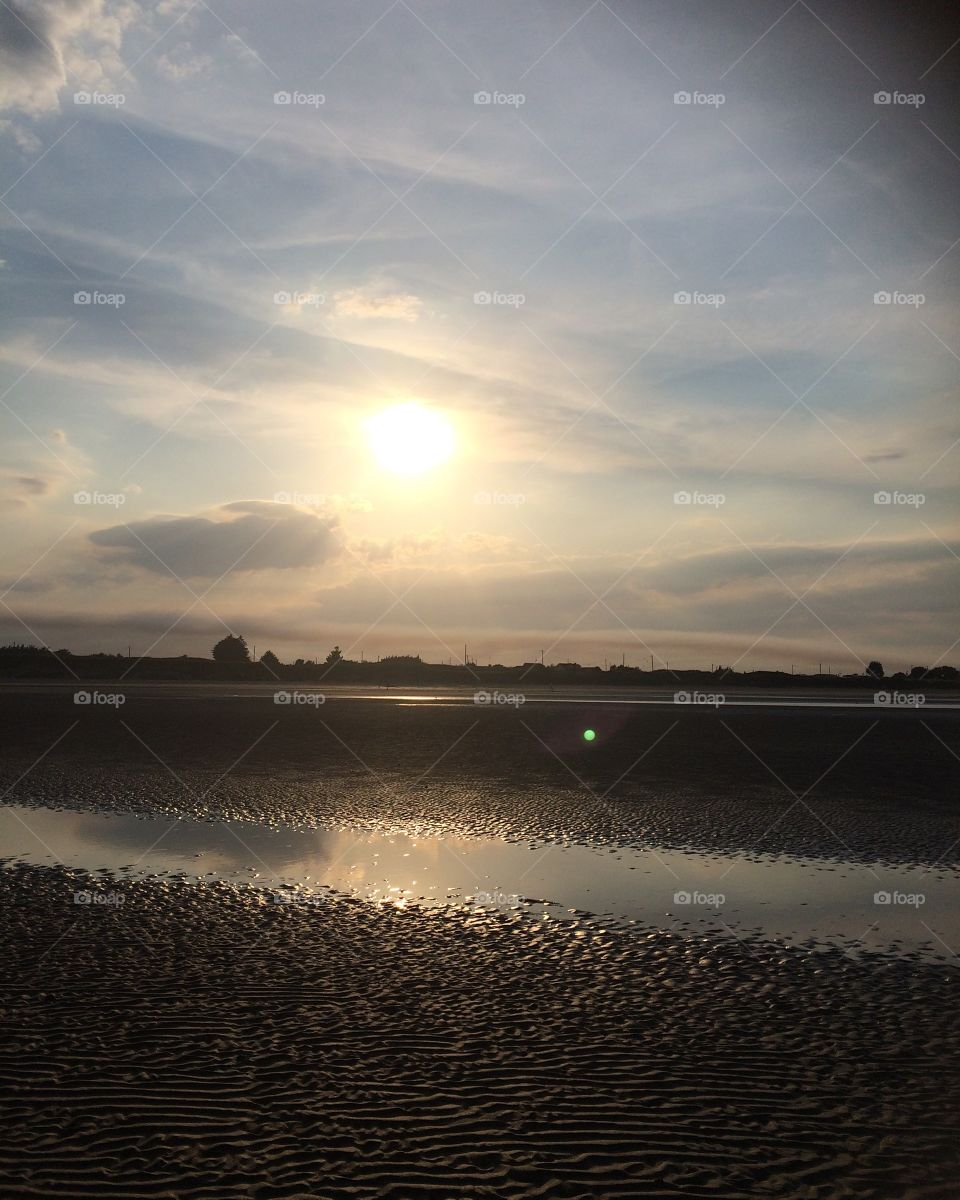 Beautiful sunset on the beach