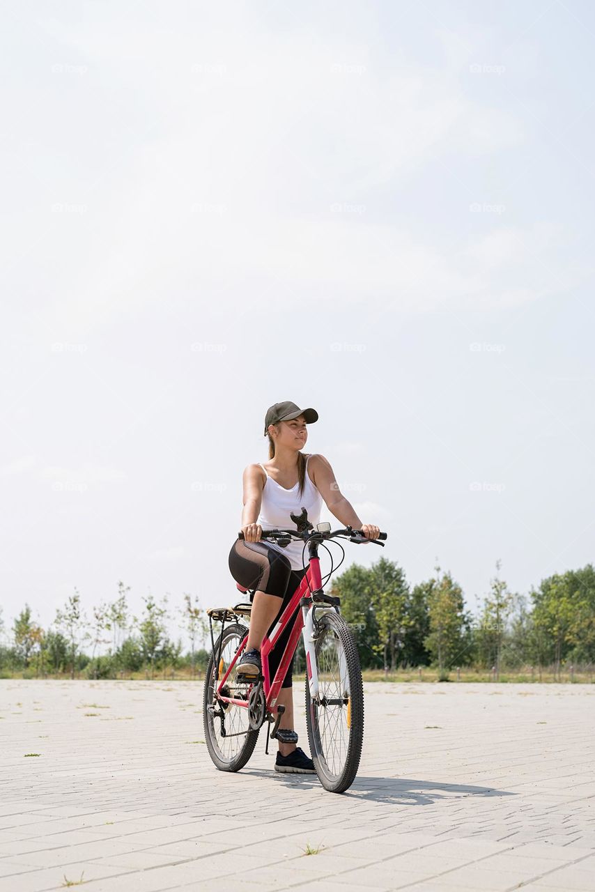 woman on bike