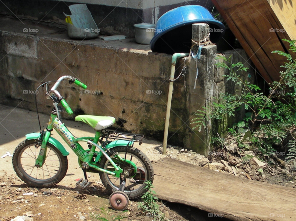 bicycle green child bike by twilite