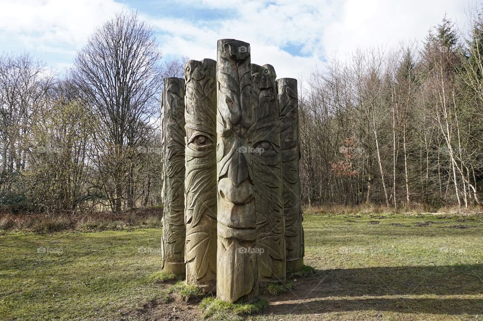 The Green Man .. Wooden sculpture in Hamsterley Forest 🌳