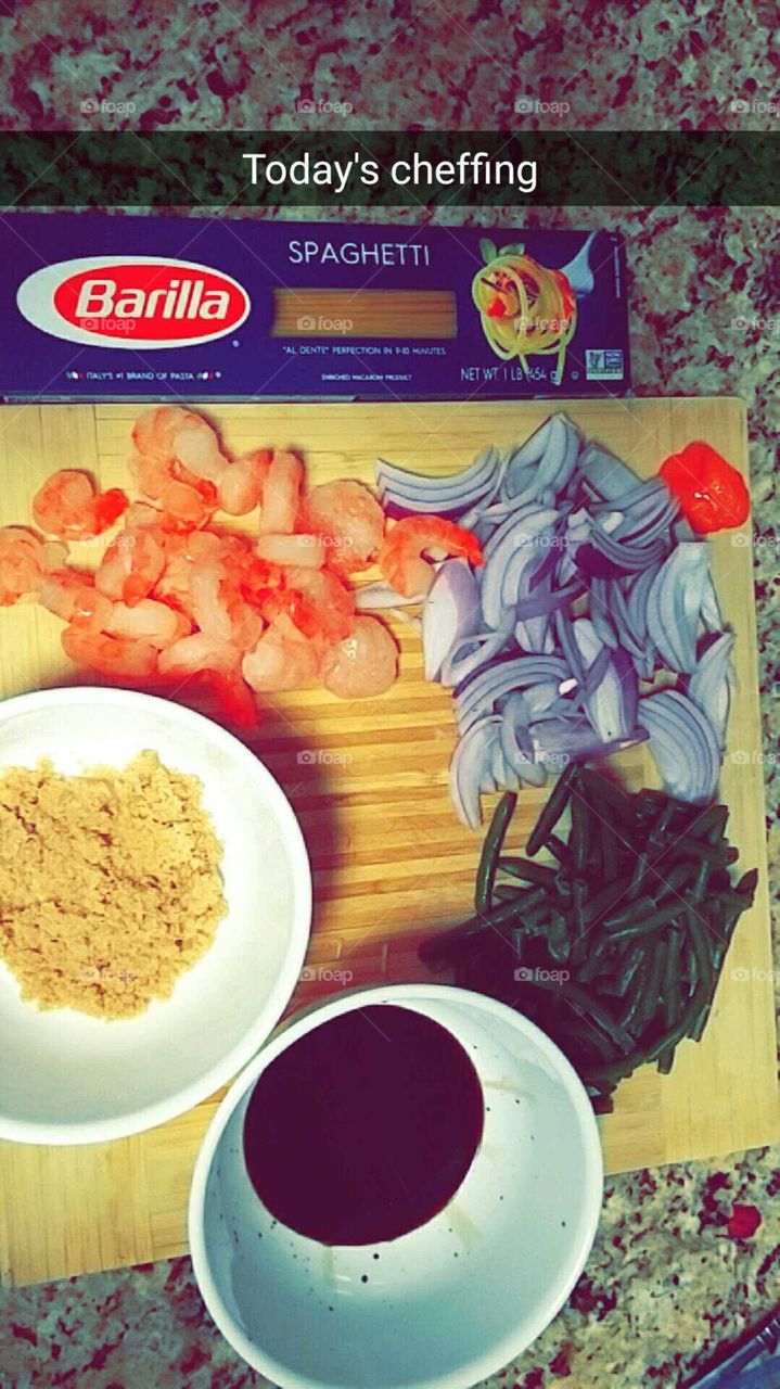 shrimp teriyaki preparation