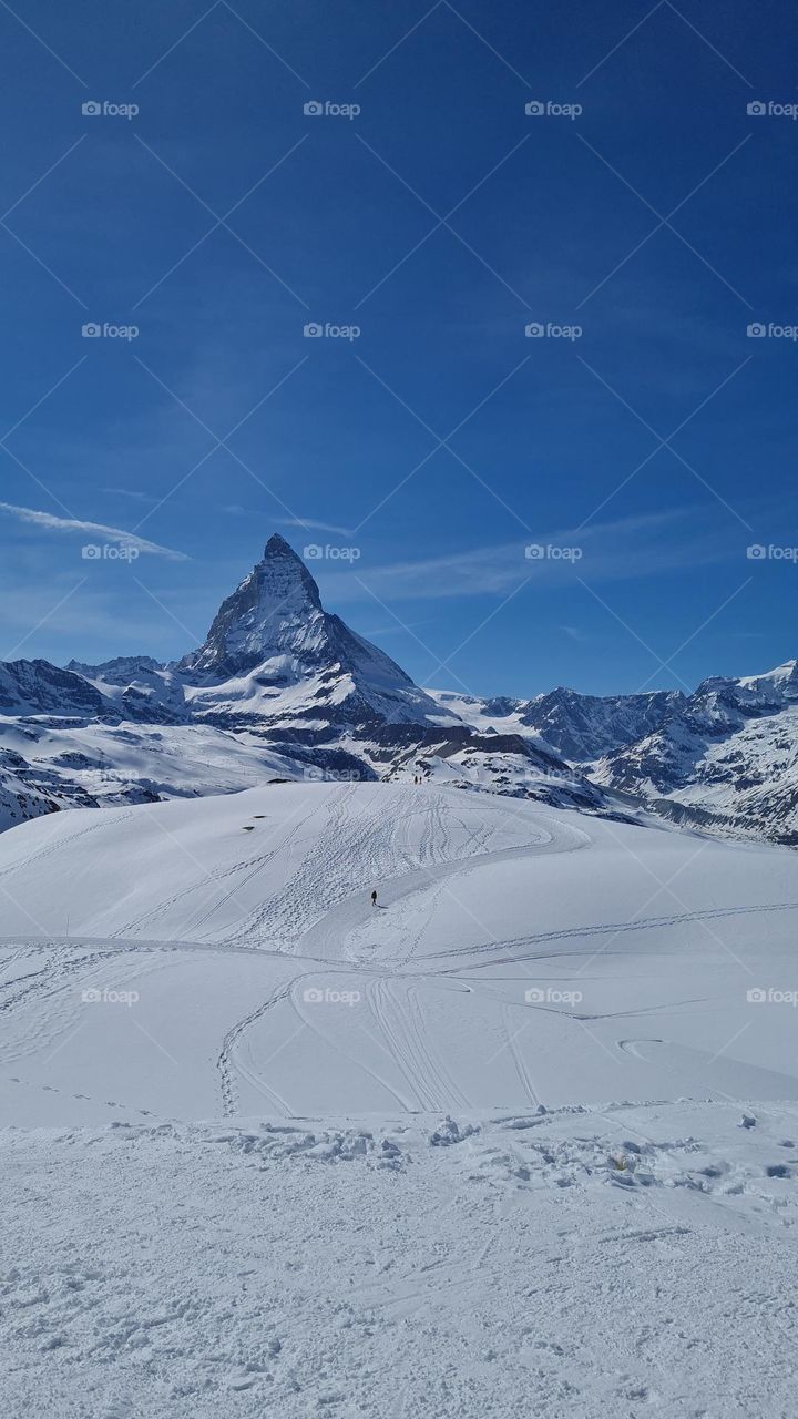 hiking on a beautiful, sunny winter day