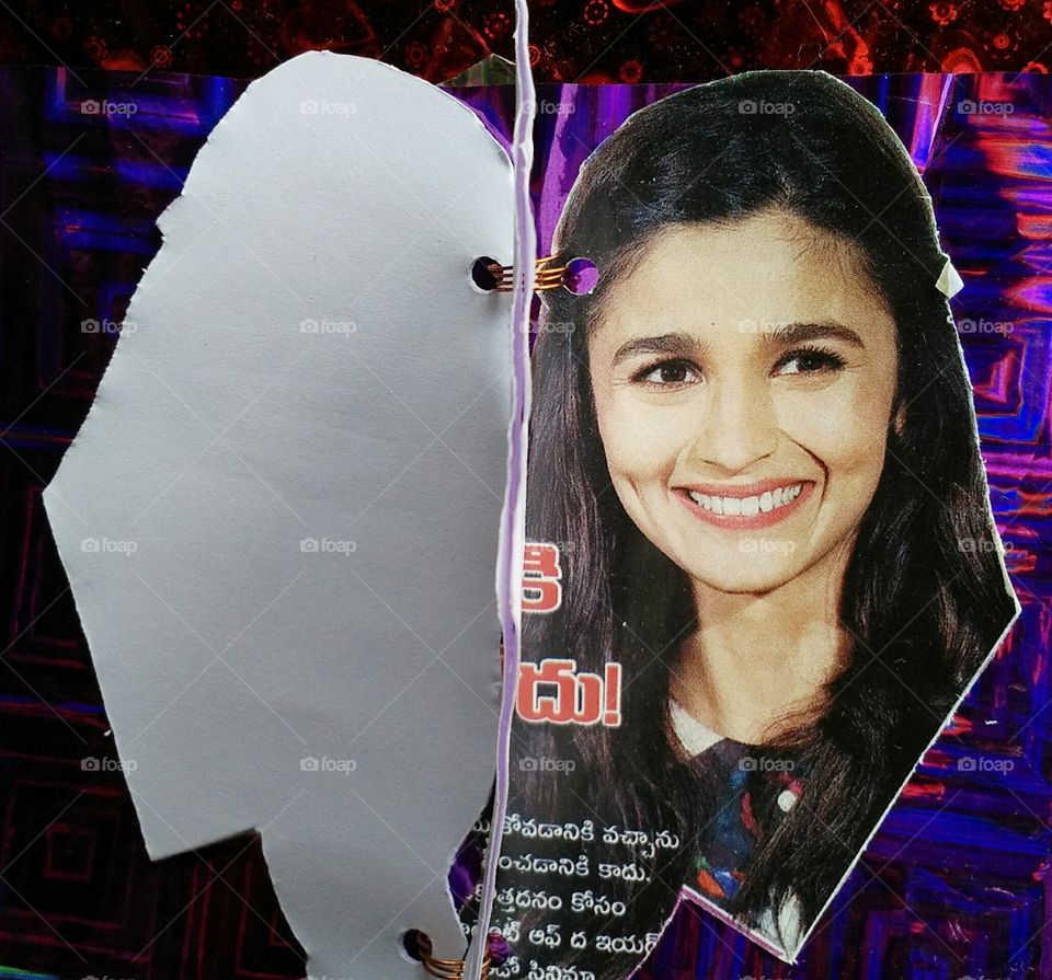 the face book of Bollywood's actress ALIA BHAT.
     it's the first book entire the worldwide on her and no one like this in the world till now.