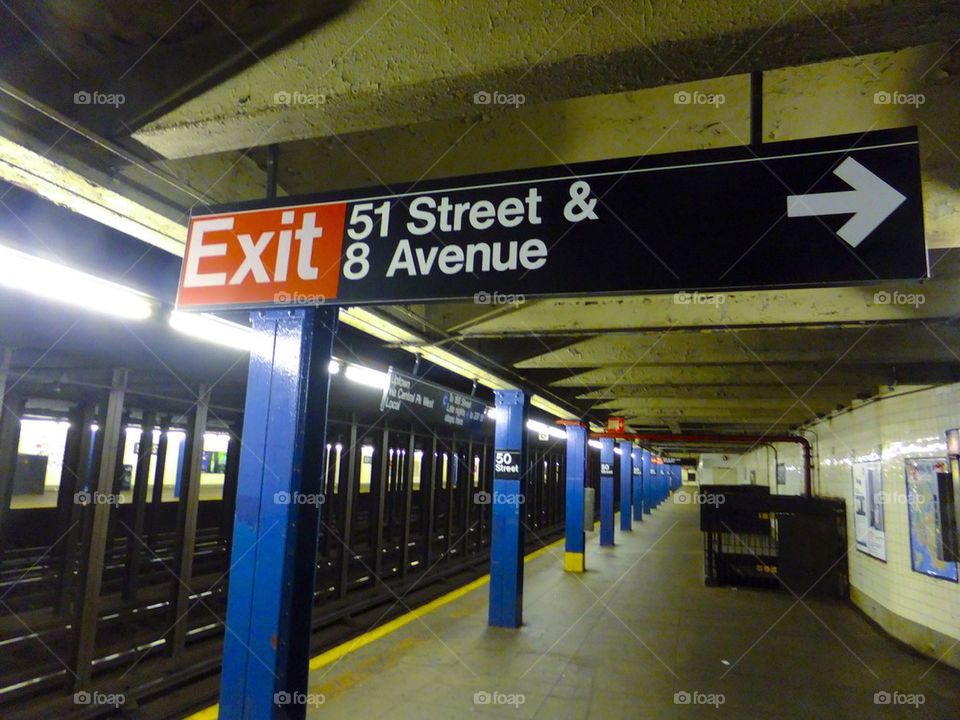 NEW YORK CITY 51ST AND 8TH AVE SUBWAY STATION