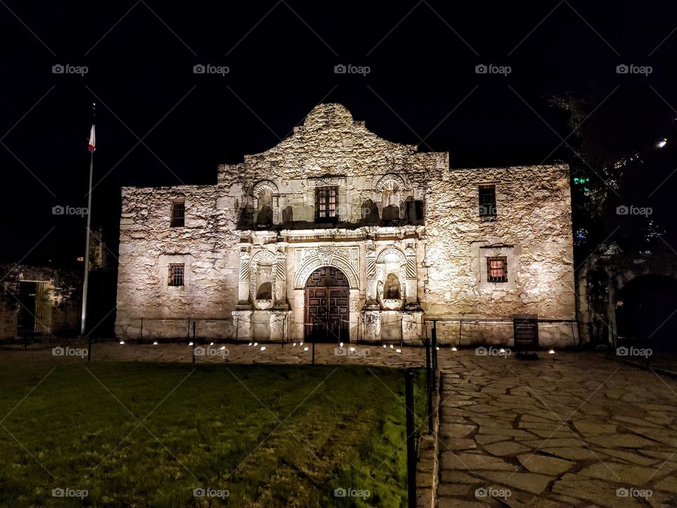 The Historic Alamo Mission in San Antonio,  Texas.