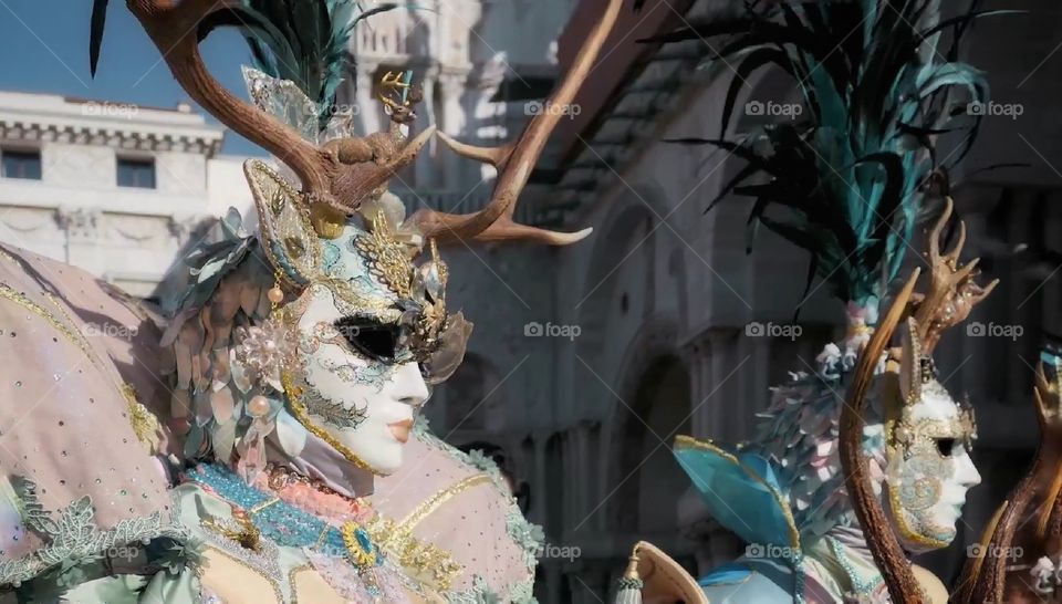 Carnevale di Venezia. Maschere in posa.