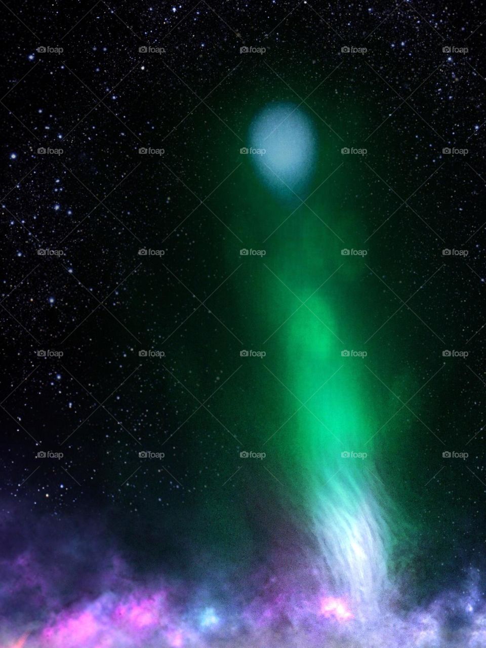 Spooky alien blob in the sky.