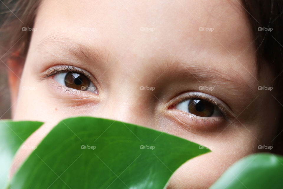 Child with brown eyes