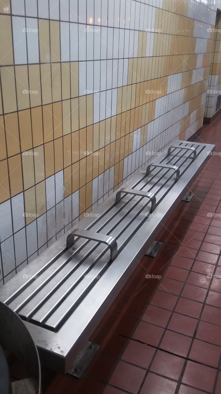 Subway bench