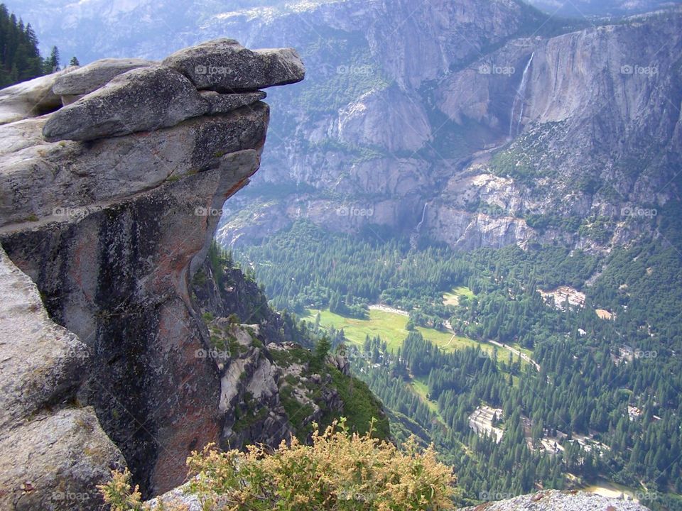 View of Yosemite Valley from Glacier point in California, national Park,