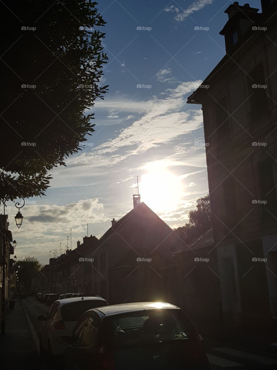 sun and clouds on the sky