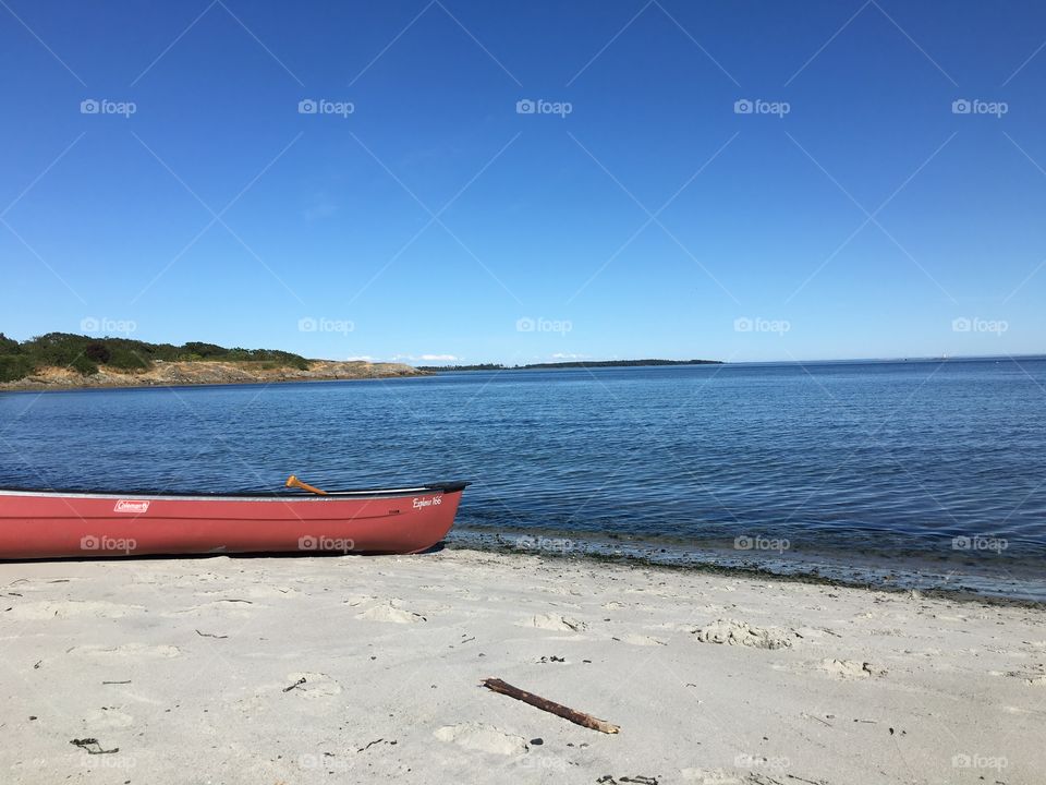 On a beach