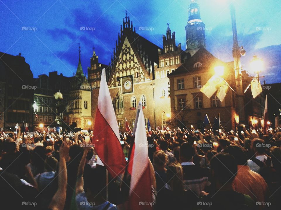 Protests in Poland july 2017 people on the street fighting for the right