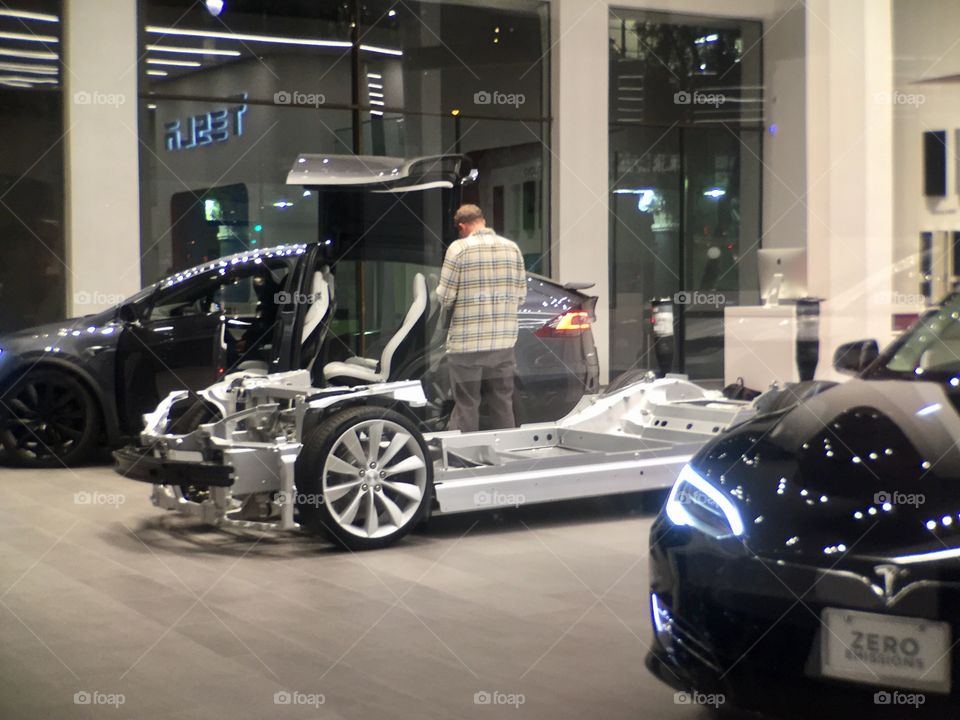 Tesla car showroom