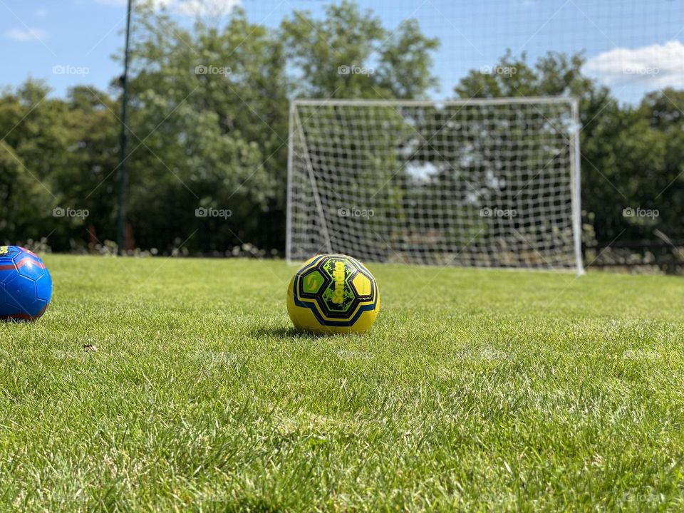 Football waiting to be kicked