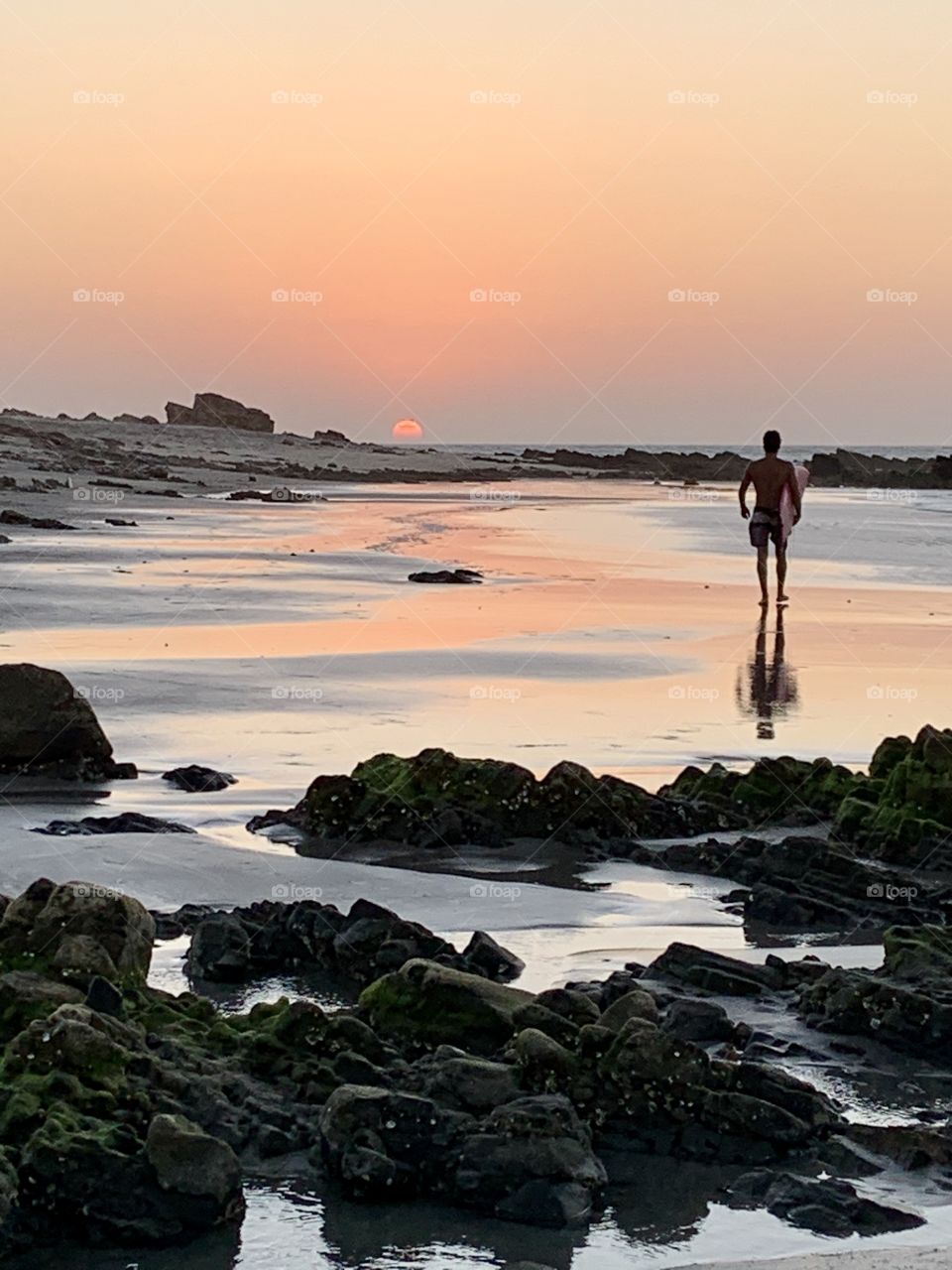 Jericoacoara beach at sunset. 