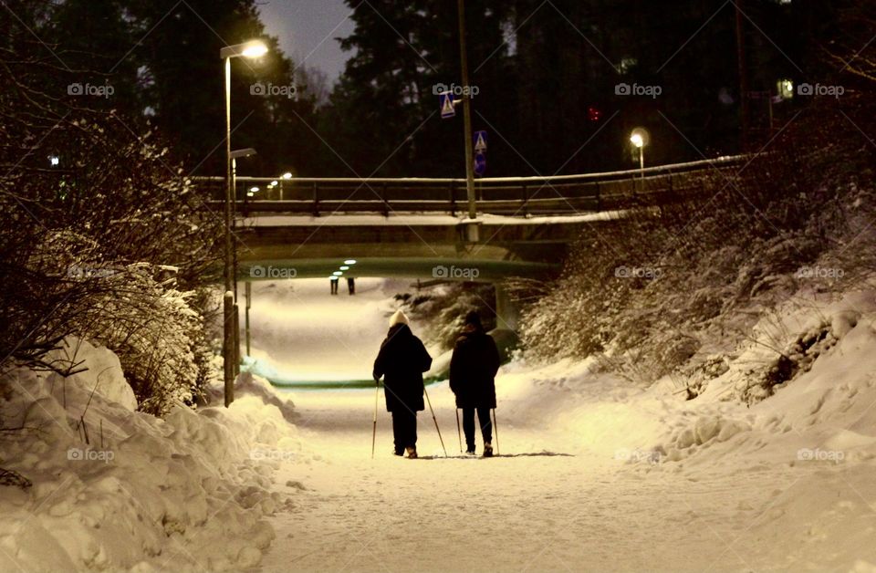 Nordic walk with a friend