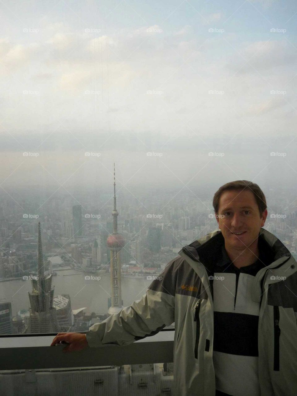 top view of shangai. shangai financial center from top building