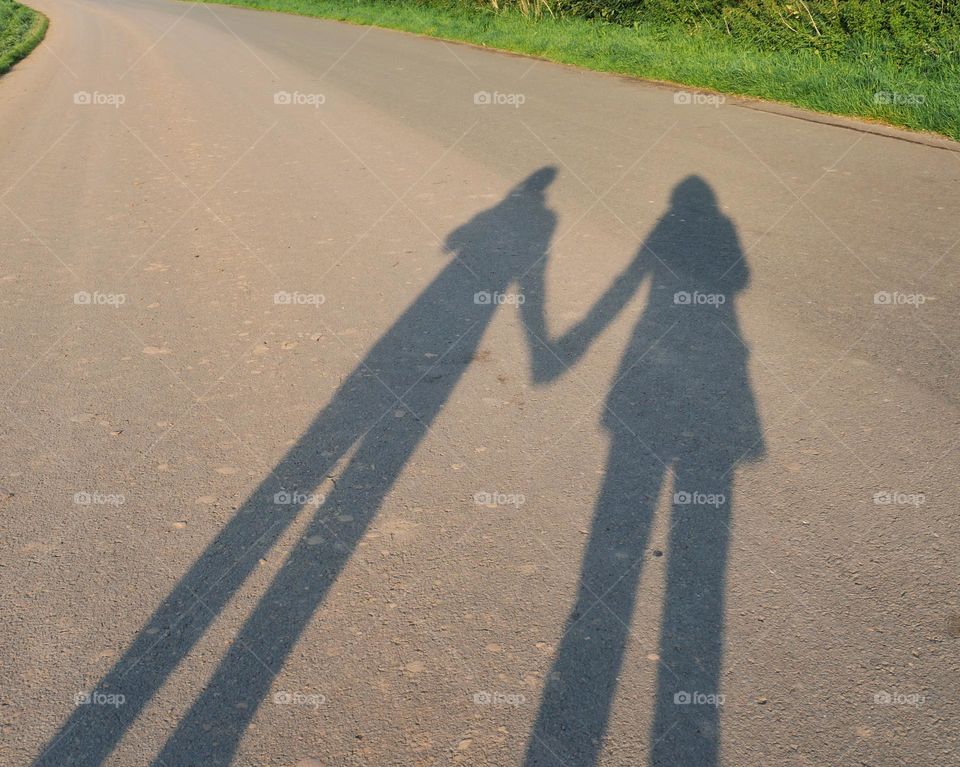 Shadows of couple