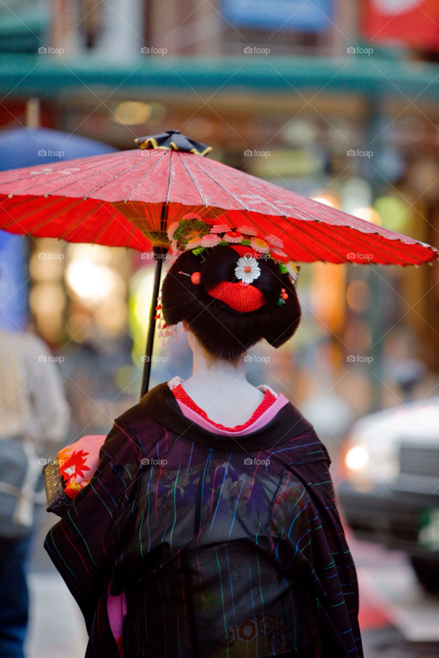 woman umbrella beautiful japan by paulcowell