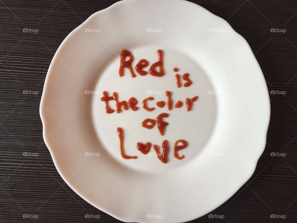 Red is the color of love and feelings 