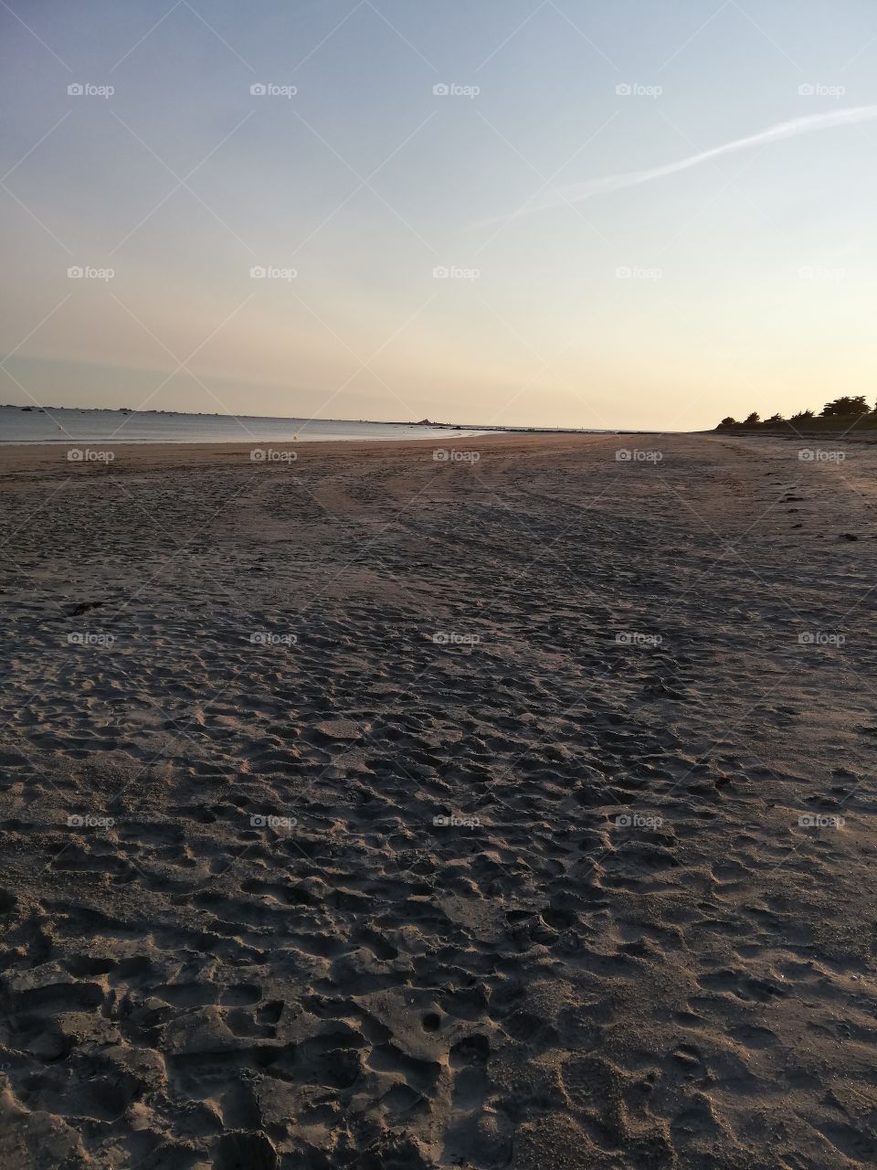 Plage en soirée
