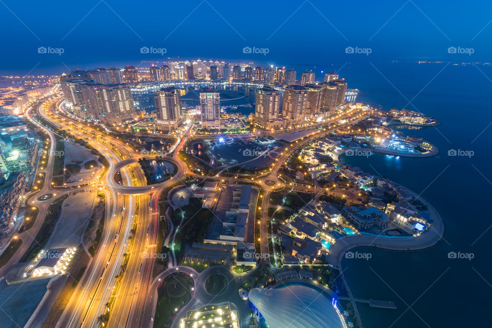 Illuminated pearl city 