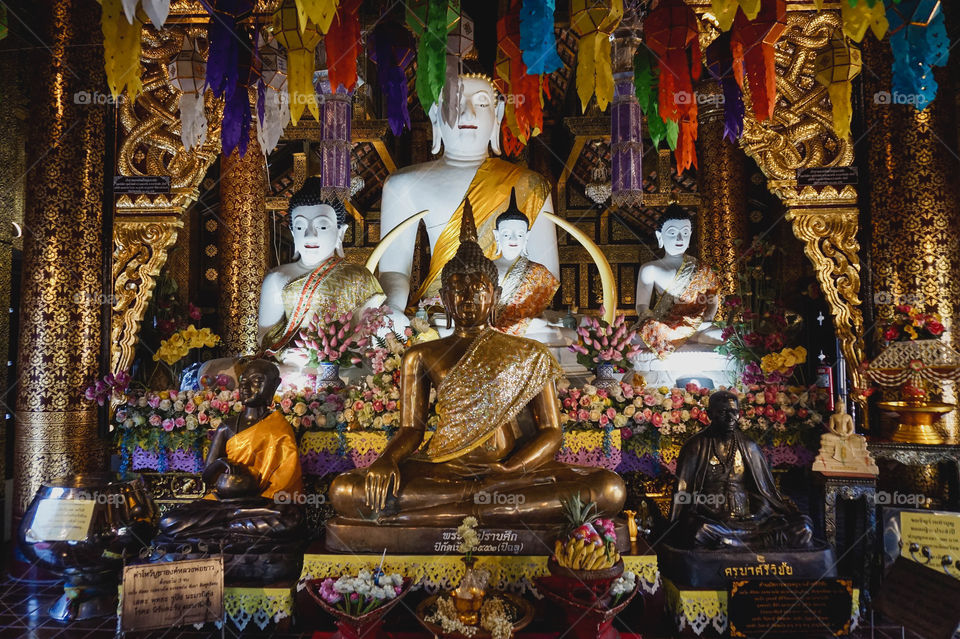 Impressive little temple in Chiang Mai, Thailand (Wat Inthakhin Saduemuang)