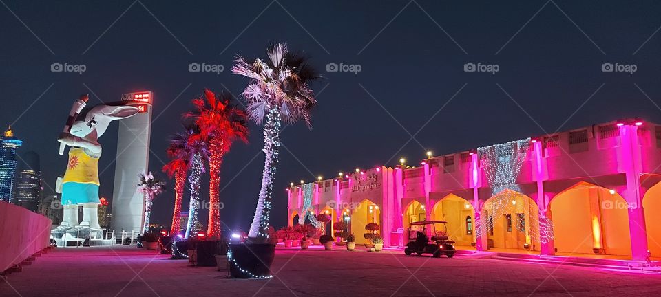 light effect at night