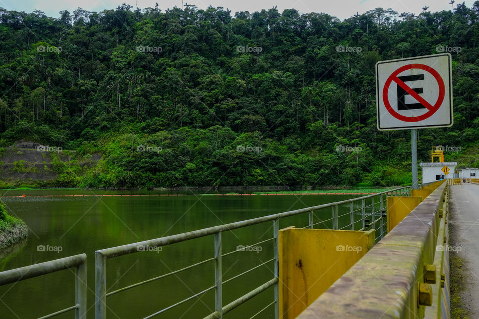 No parking on a road sign