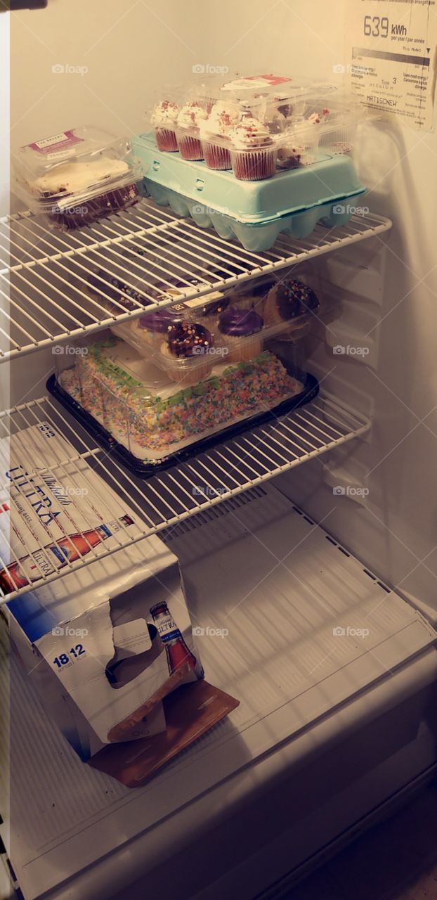 a mans fridge