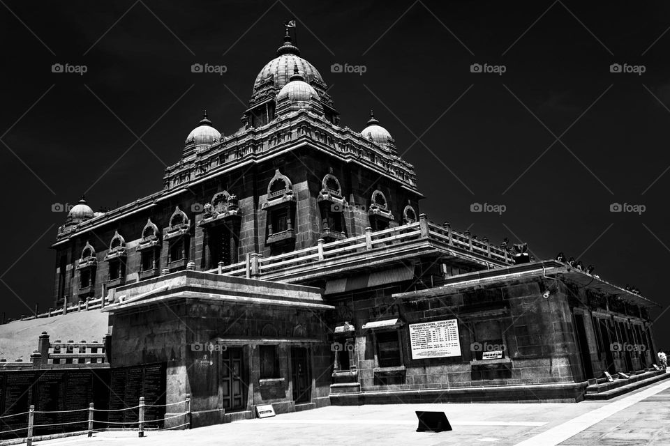 Architecture photography - Vivekananda rock - Monochromatic style 