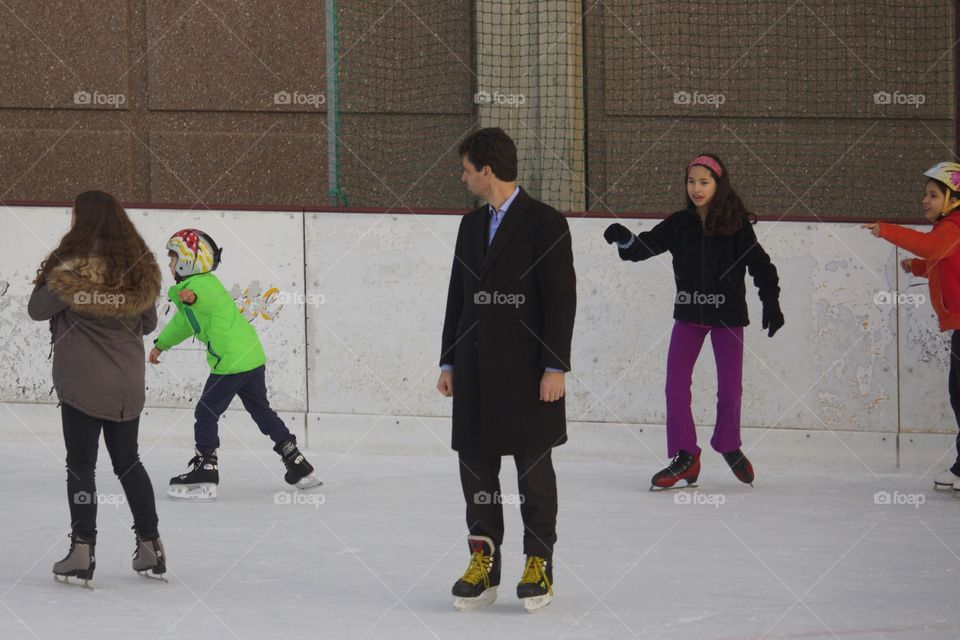 People On Ice Rink