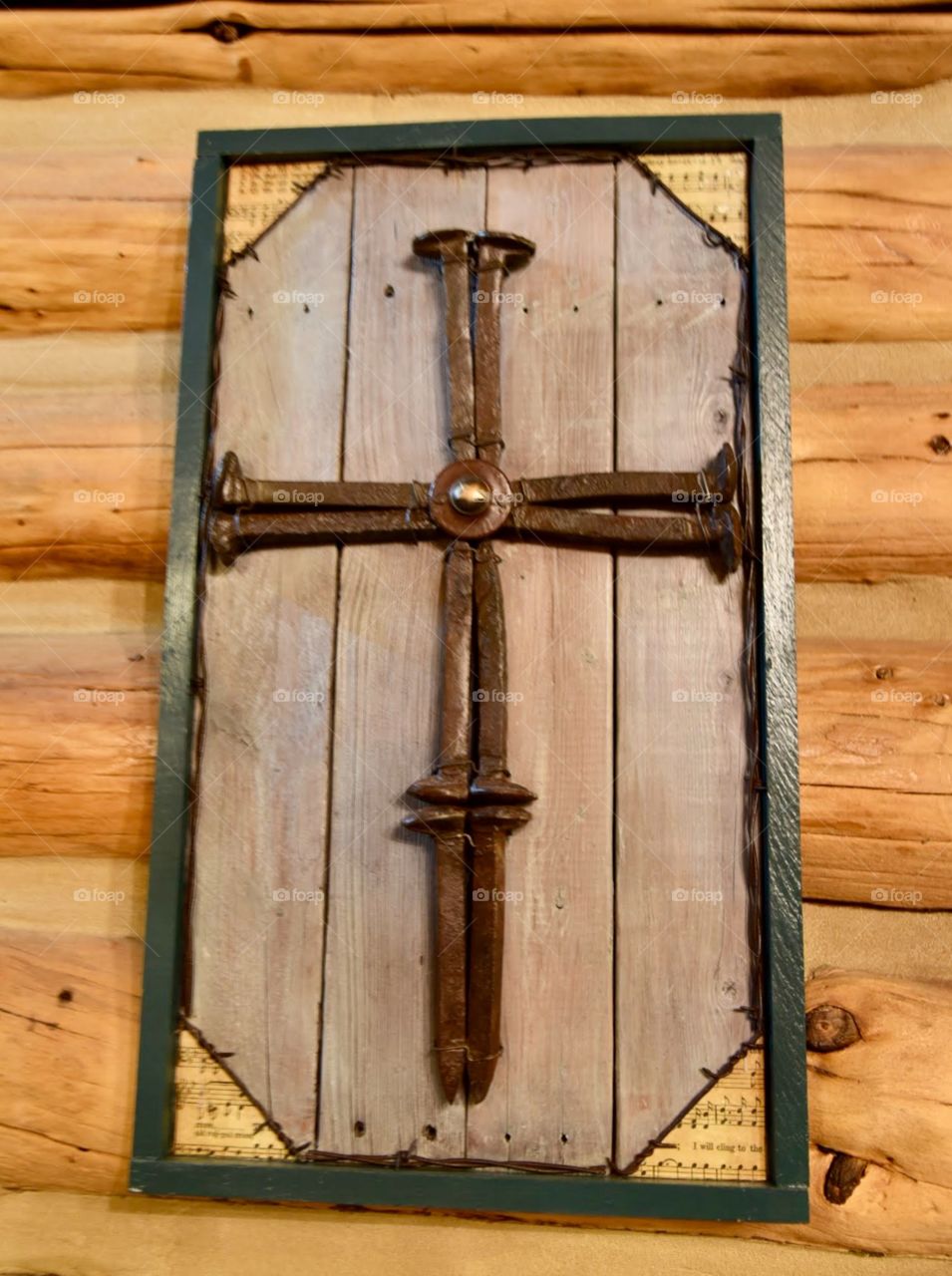 Railroad Spike Cross