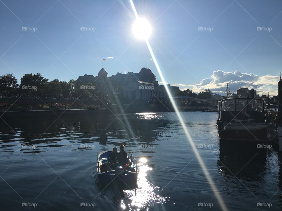 Inner Harbour in Victoria before sunset 