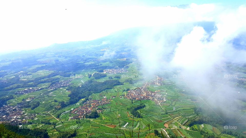 View from a mountain in Java