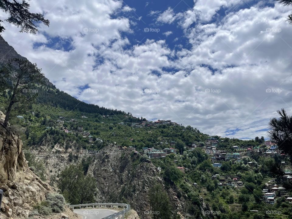 A countryside village in mountains of himalayas